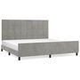 Voir la diapositive 2 : VIDAXL Cadre de lit sans matelas gris clair 200x200 cm velours