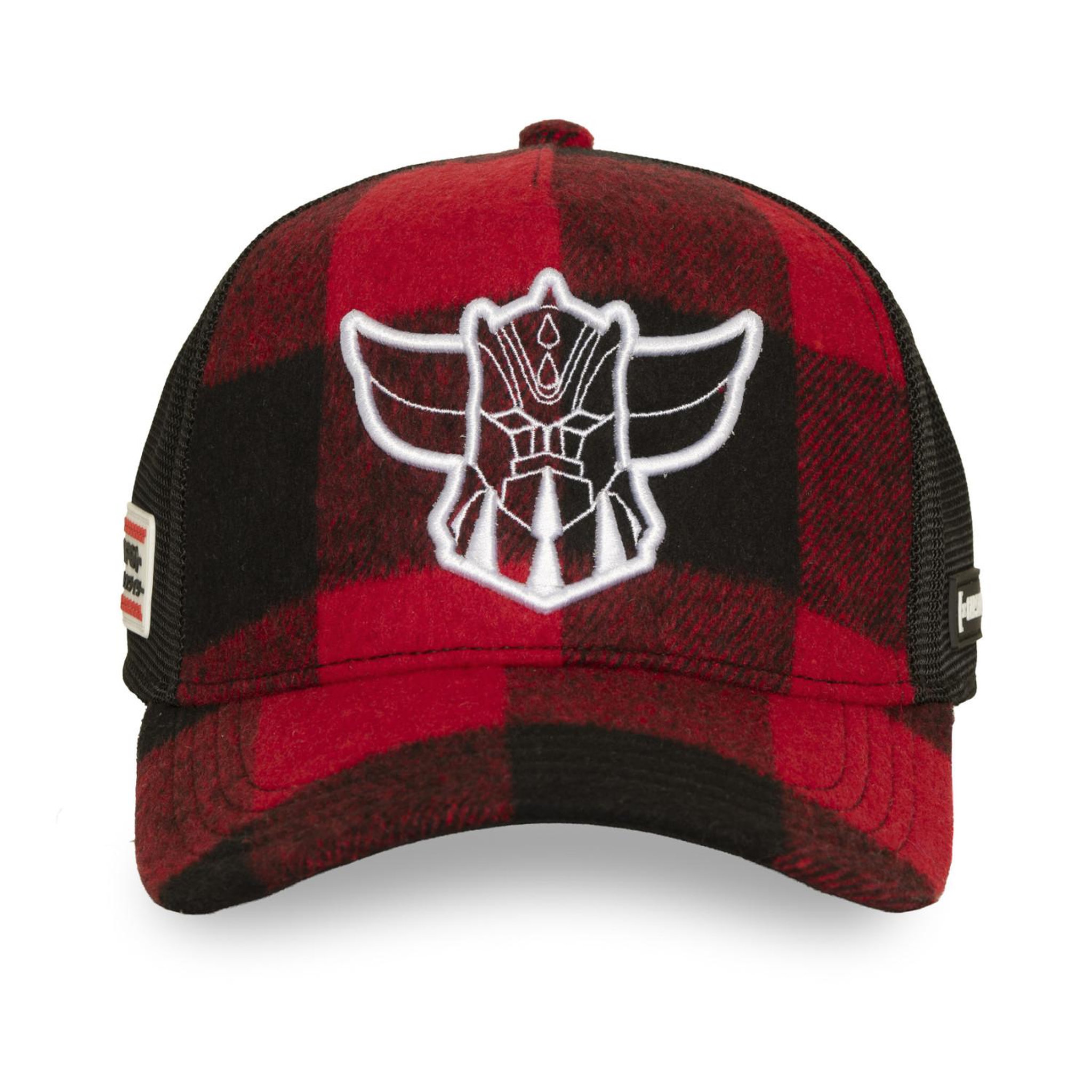Voir la diapositive 2 : CAPSLAB Casquette trucker premium avec filet et logo brodé goldorak head