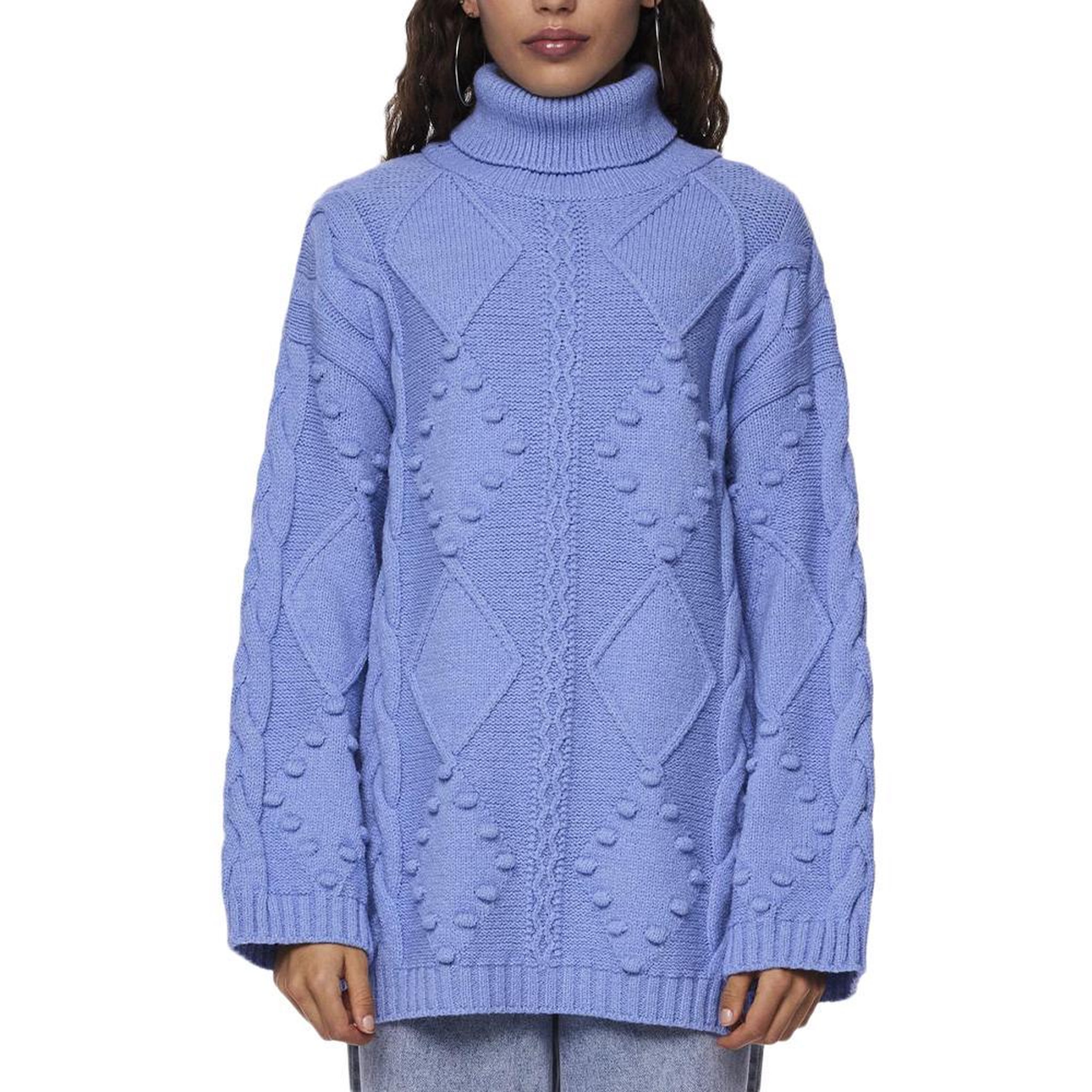 Voir la diapositive 2 : Pieces Pull bleu  femme pieces wide sleeve