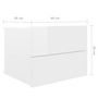 Voir la diapositive 6 : VIDAXL Tables de chevet 2pcs Blanc brillant 40x30x30cm Bois ingenierie