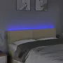 VIDAXL Tete de lit a LED Creme 144x5x78/88 cm Tissu