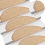 Voir la diapositive 1 : VIDAXL Tapis d'escalier auto-adhesifs 15 pcs Marron clair 65x21x4 cm