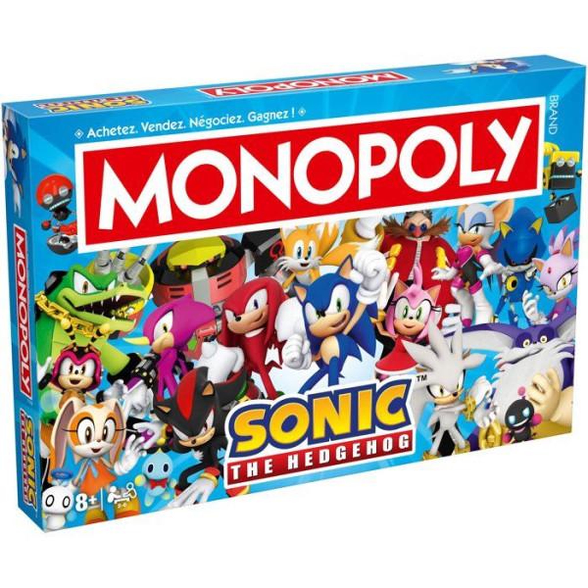 Voir la diapositive 2 : Winning Moves Jeu de société - WINNING MOVES - Monopoly Modern Sonic - Multicolore - 1 joueur ou plus - 60 min