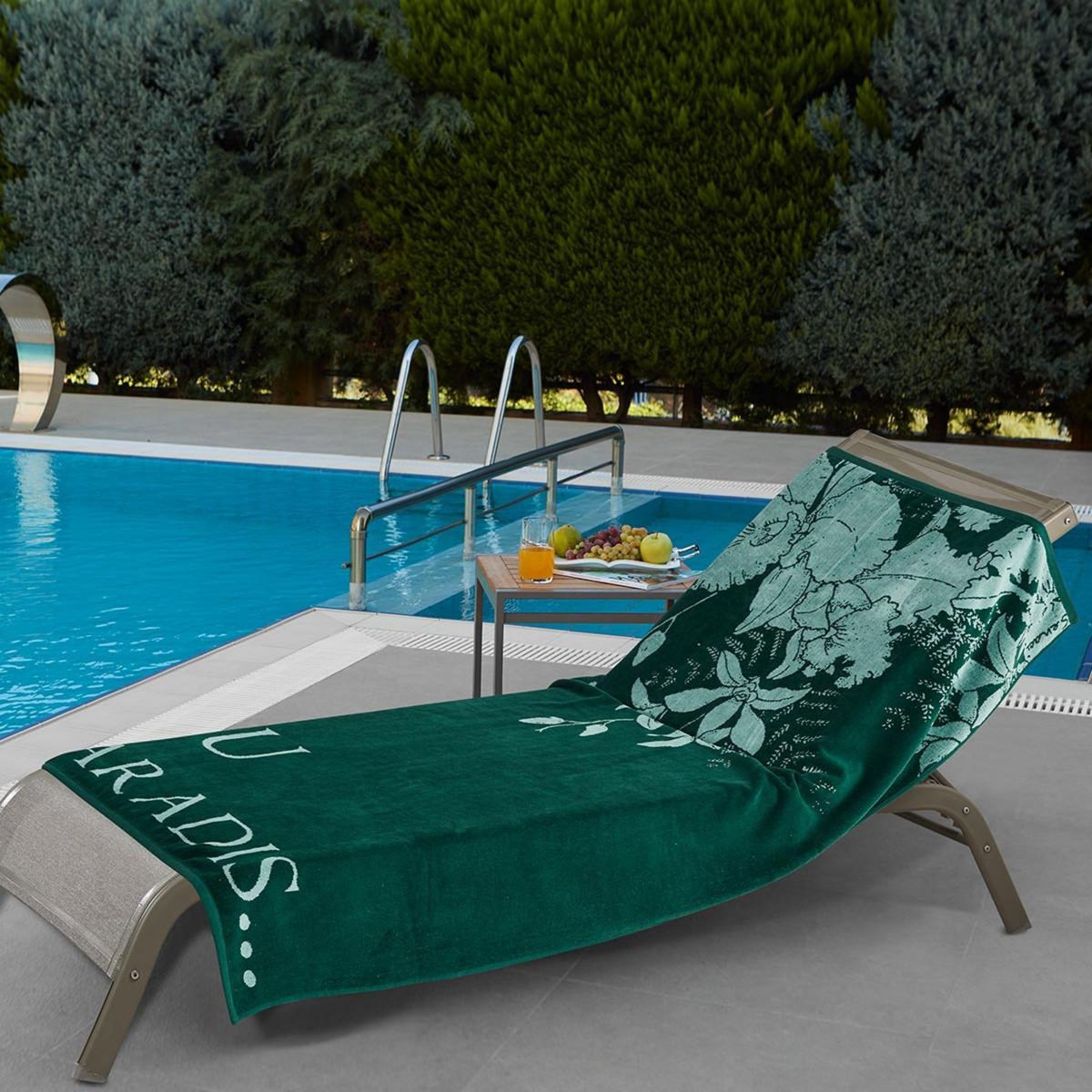 Sensei Maison Serviette de plage velours 100x180 cm PARADIS