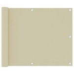 VIDAXL Ecran de balcon Creme 75x500 cm Tissu Oxford