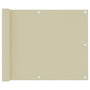 Voir la diapositive 1 : VIDAXL Ecran de balcon Creme 75x500 cm Tissu Oxford
