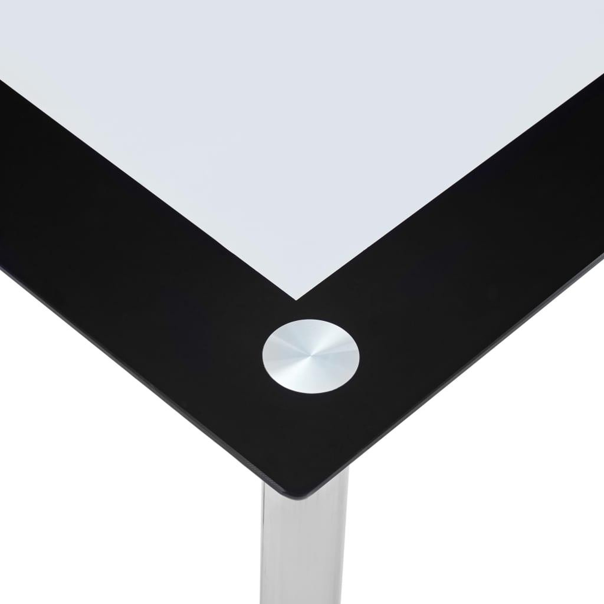 Voir la diapositive 4 : VIDAXL Table a manger noir et transparent 120x60x75 cm verre trempe
