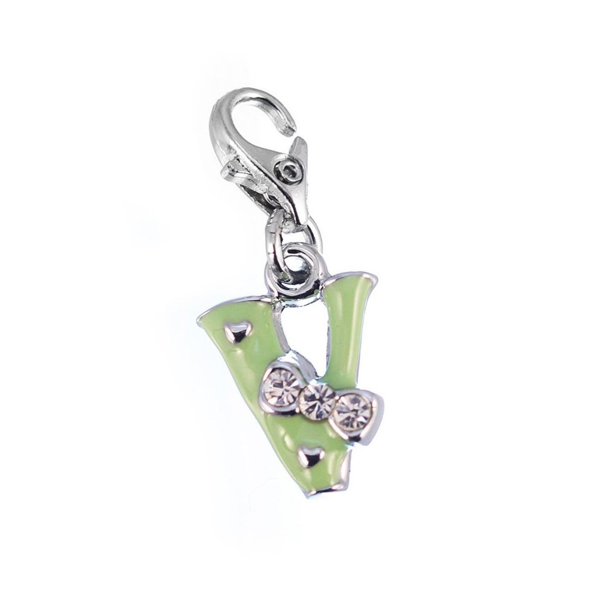 SC CRYSTAL Charm Lettre V vert SC Crystal