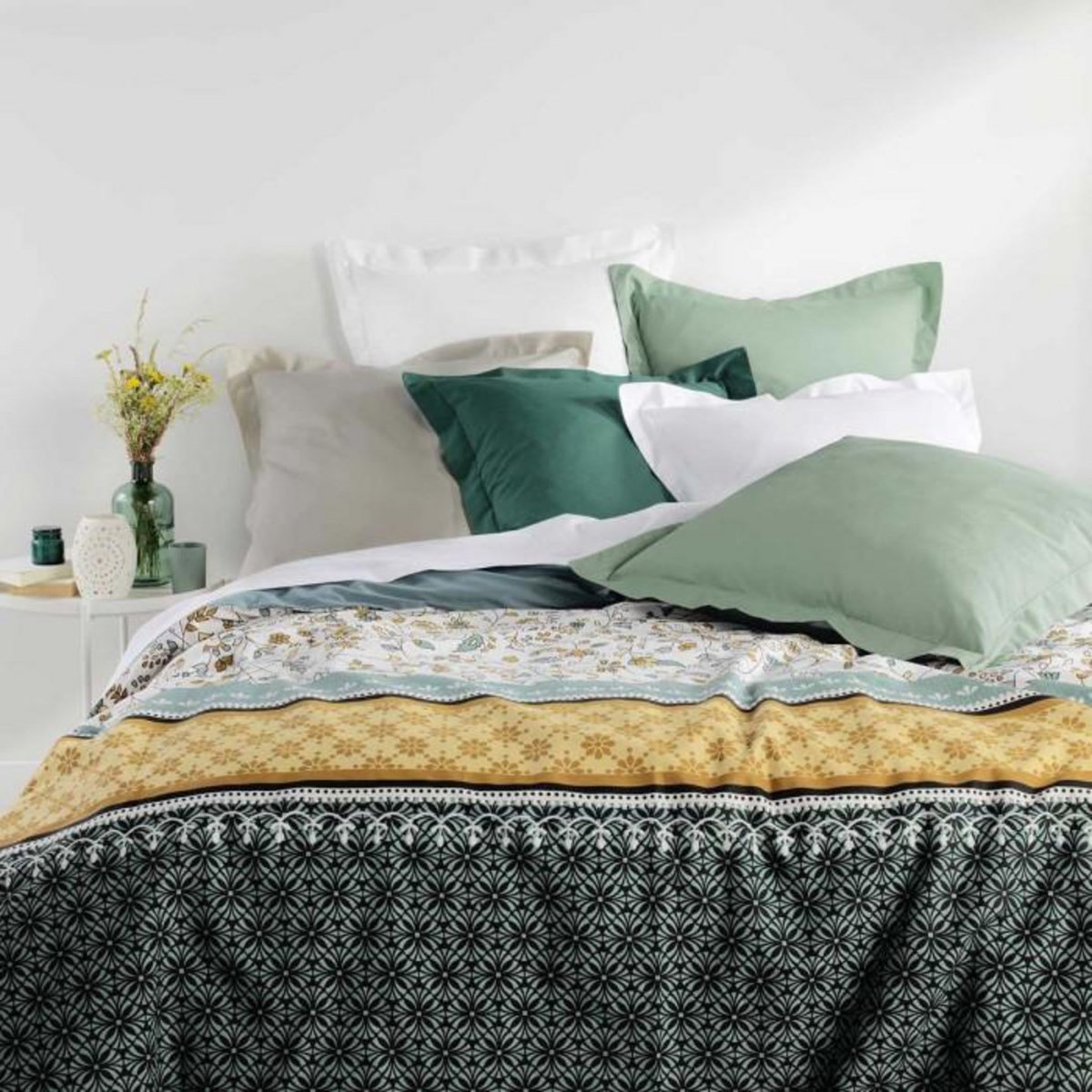 Paris Prix Taie de Traversin  Biolina  85x185cm Bleu Nuit