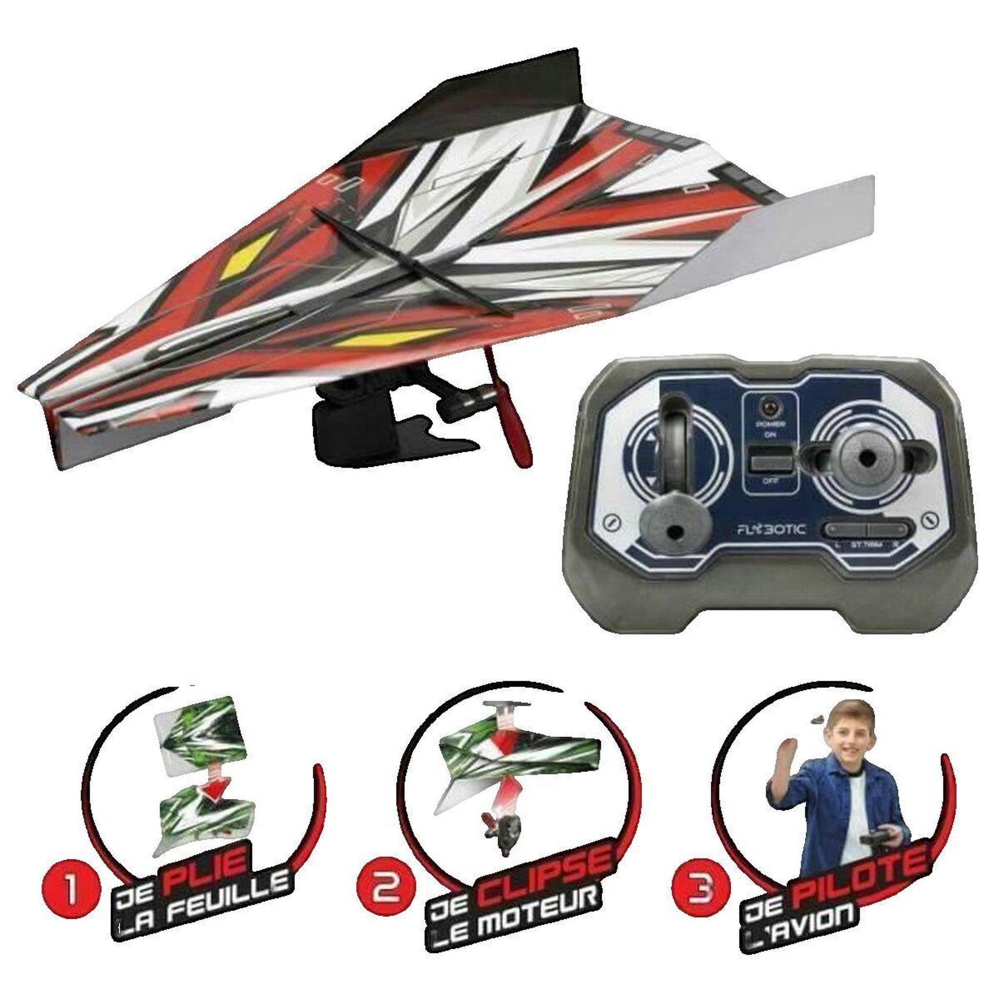 Voir la diapositive 2 : FLYBOTIC Jouet Silverlit Avion en Papier Télécommandé Flybotic Airoz