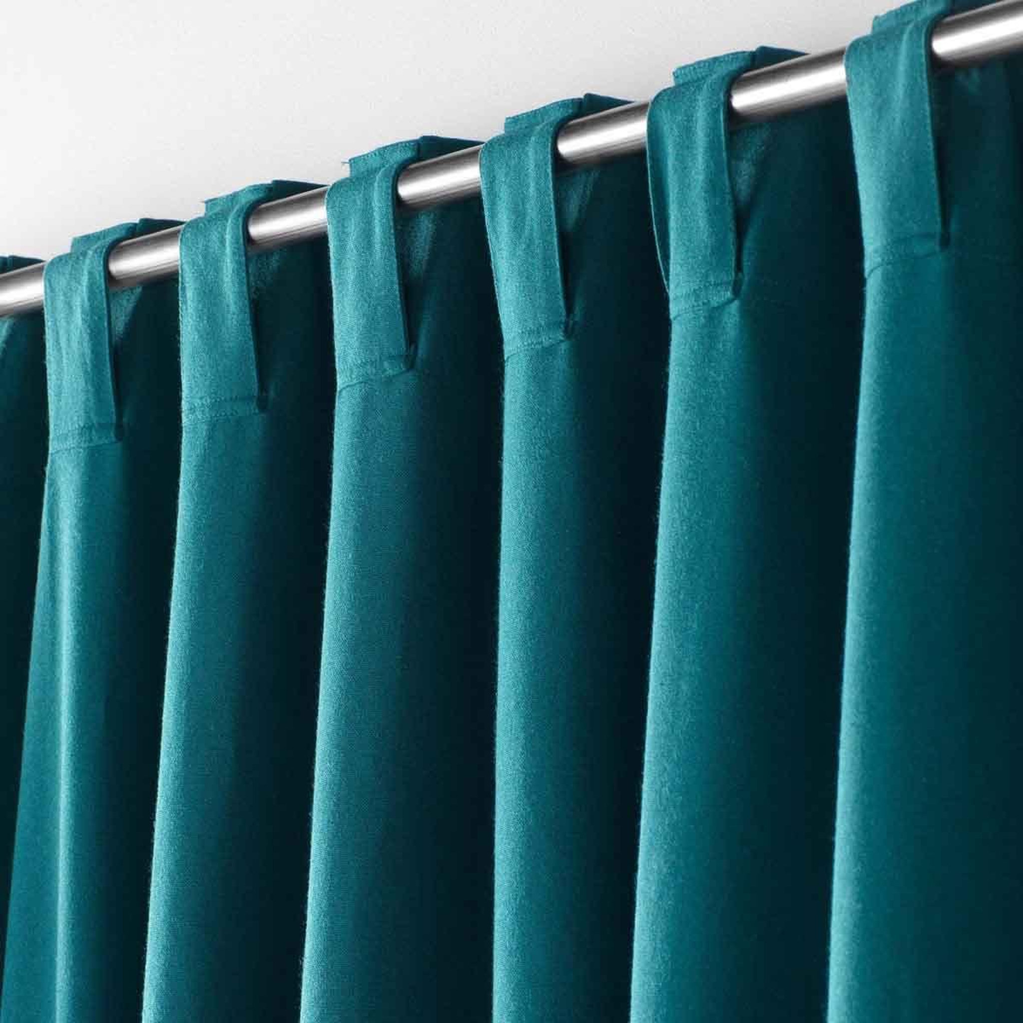 Voir la diapositive 3 : Douceur d'Intérieur Rideau à passants  mistraline  140x240cm bleu canard