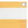 Voir la diapositive 2 : VIDAXL Ecran de balcon Blanc et jaune 90x400 cm Tissu Oxford
