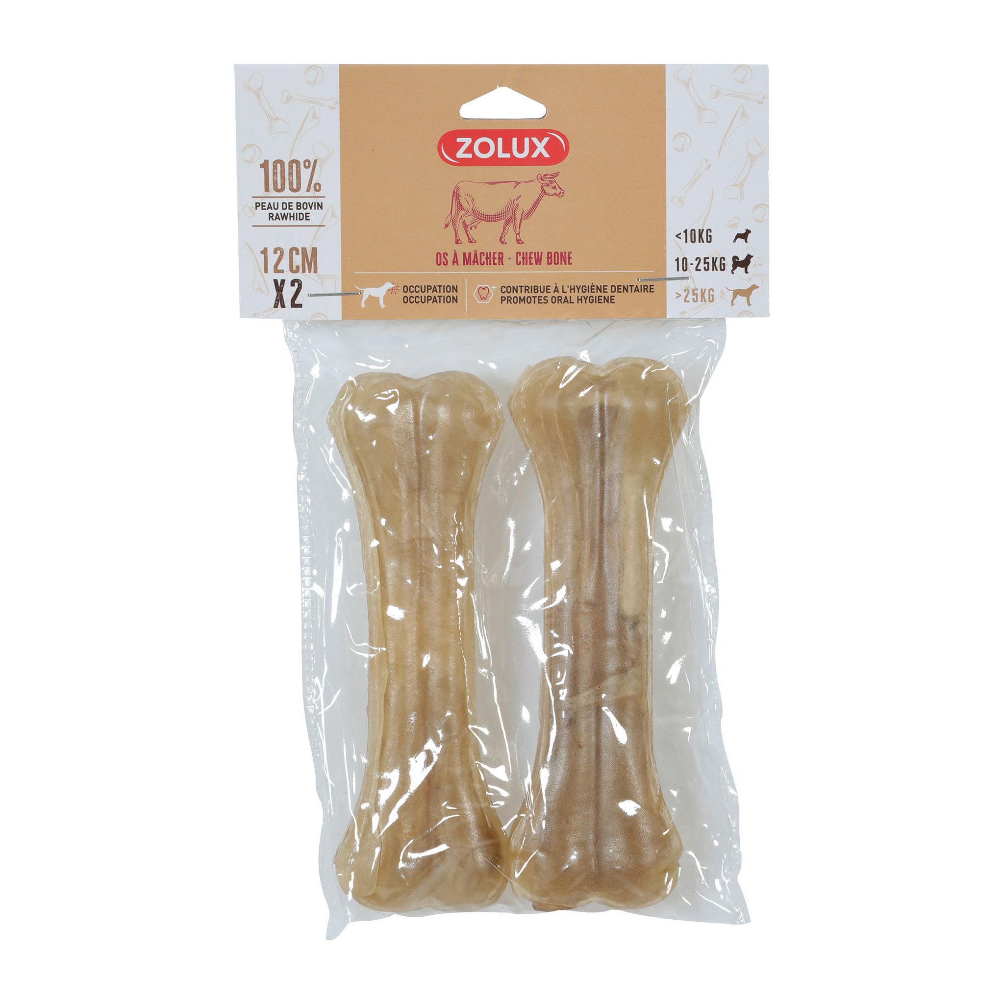 Zolux Os à mâcher pour chien 12 cm  lot de 2  zolux