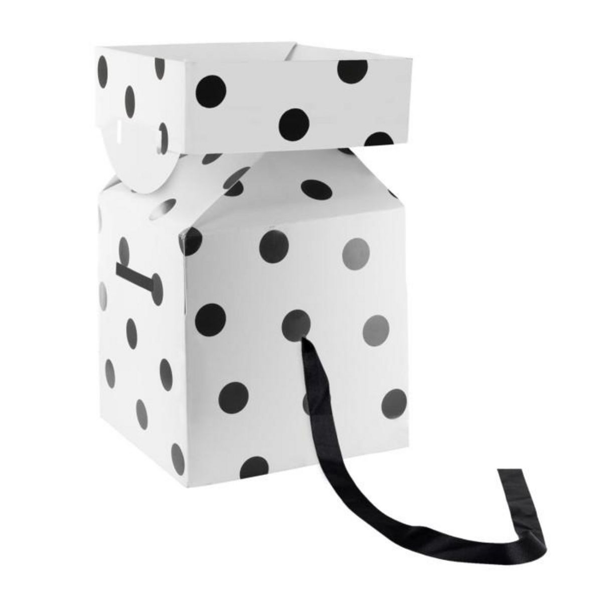 Paris Prix Boîte Cadeau Pliable  Festif  13cm Noir & Blanc