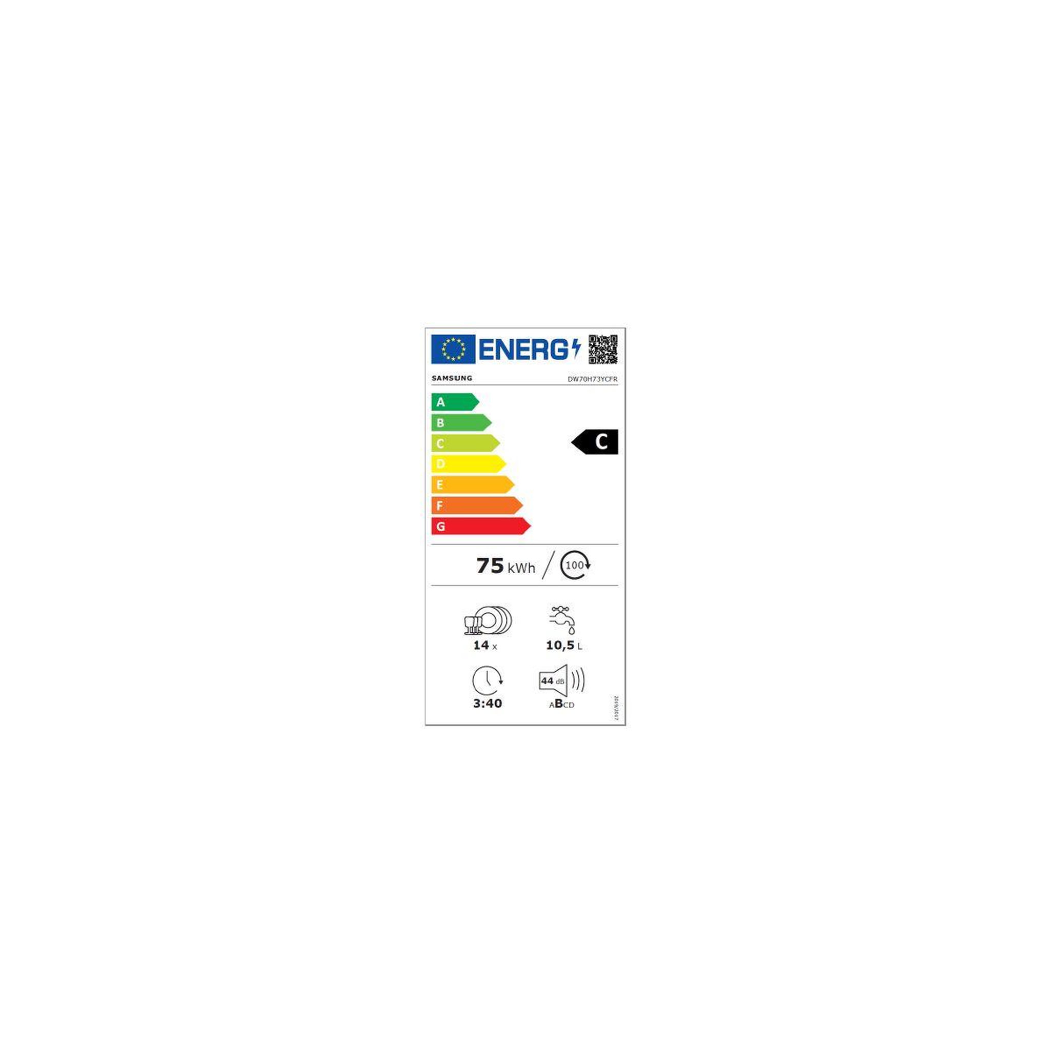 Voir la diapositive 6 : Samsung Lave vaisselle 60 cm dw70h73ycfru1