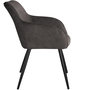 Voir la diapositive 2 : tectake Ensemble 6 chaises cuir synthétique revêtement tissu gris foncé-noir