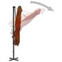 Voir la diapositive 4 : VIDAXL Parasol de jardin en porte-a-faux avec mat en aluminium