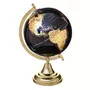 ATMOSPHERA Globe terrestre noir et or H33 cm