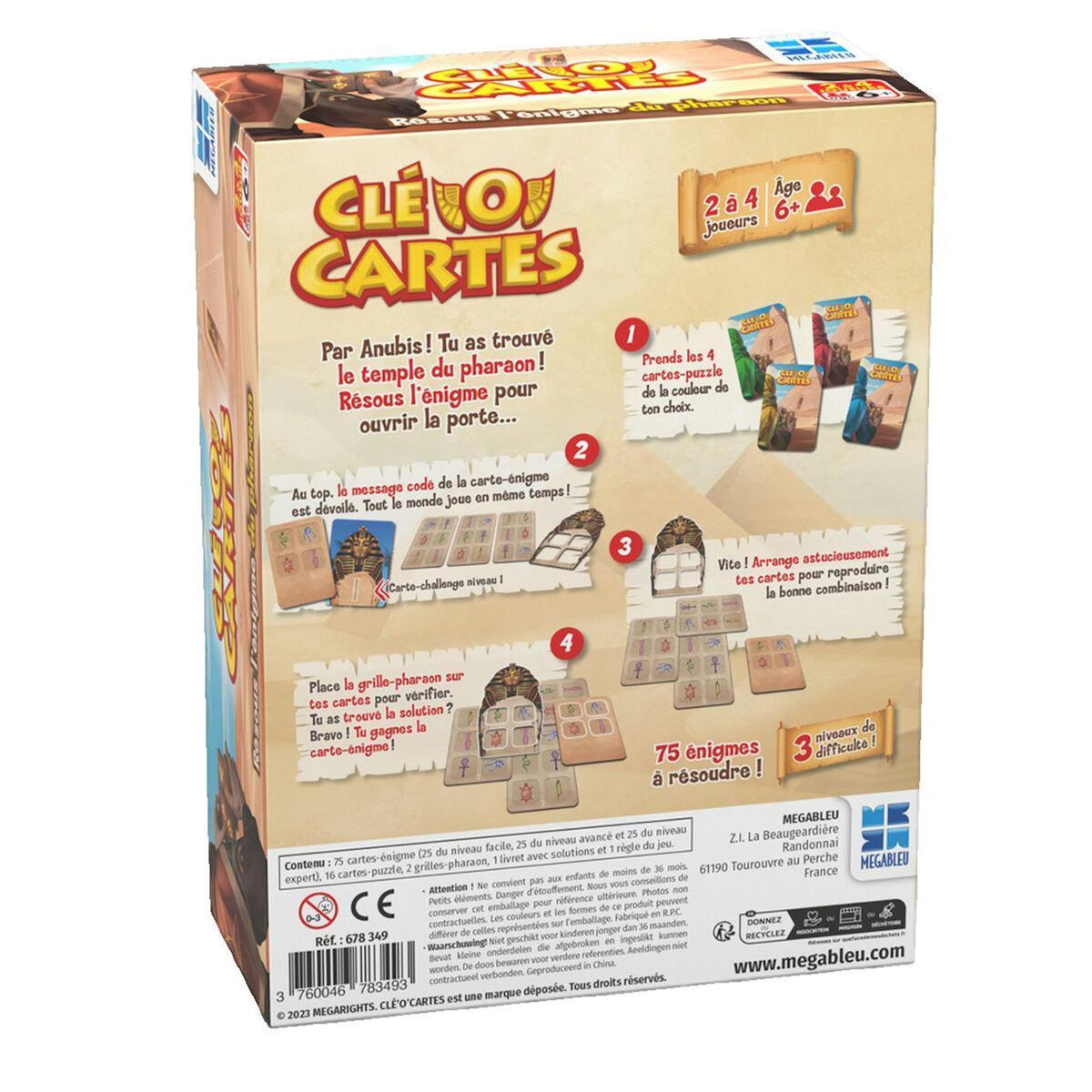 Megableu Jeu de société Megableu Cle'o'cartes multi-couleur