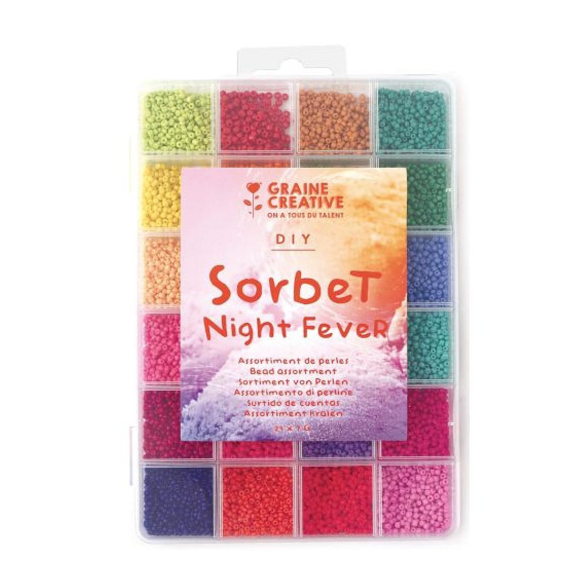 Voir la diapositive 2 : Graine créative Assortiment de perles de rocailles Sorbet Night Fever
