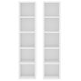 Voir la diapositive 4 : VIDAXL Armoires a CD 2 pcs Blanc 21x16x93,5 cm Bois d'ingenierie