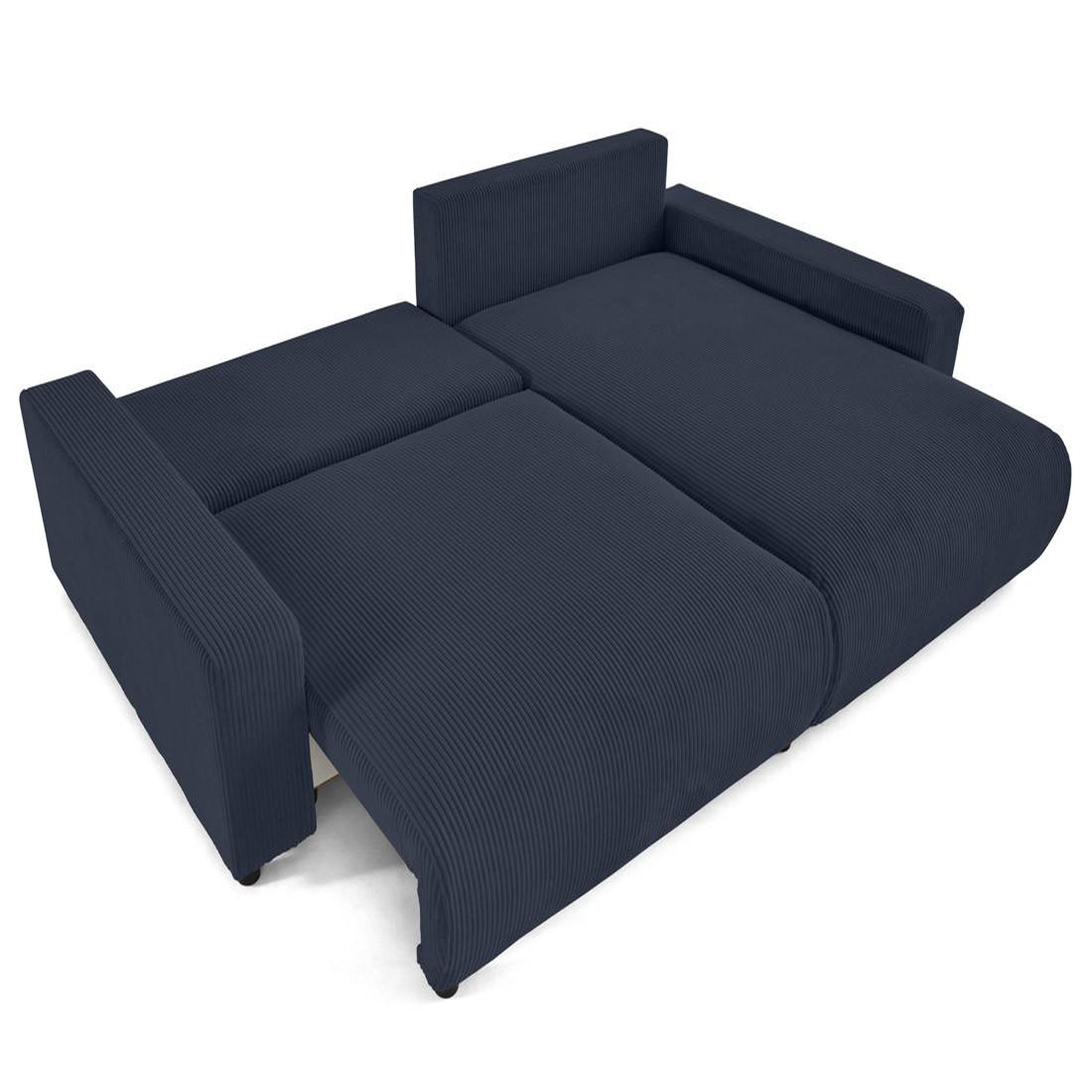 Voir la diapositive 4 : LISA DESIGN Pivoine - canapé d'angle 4 places réversible convertible avec 2 coffres en velours côtelé