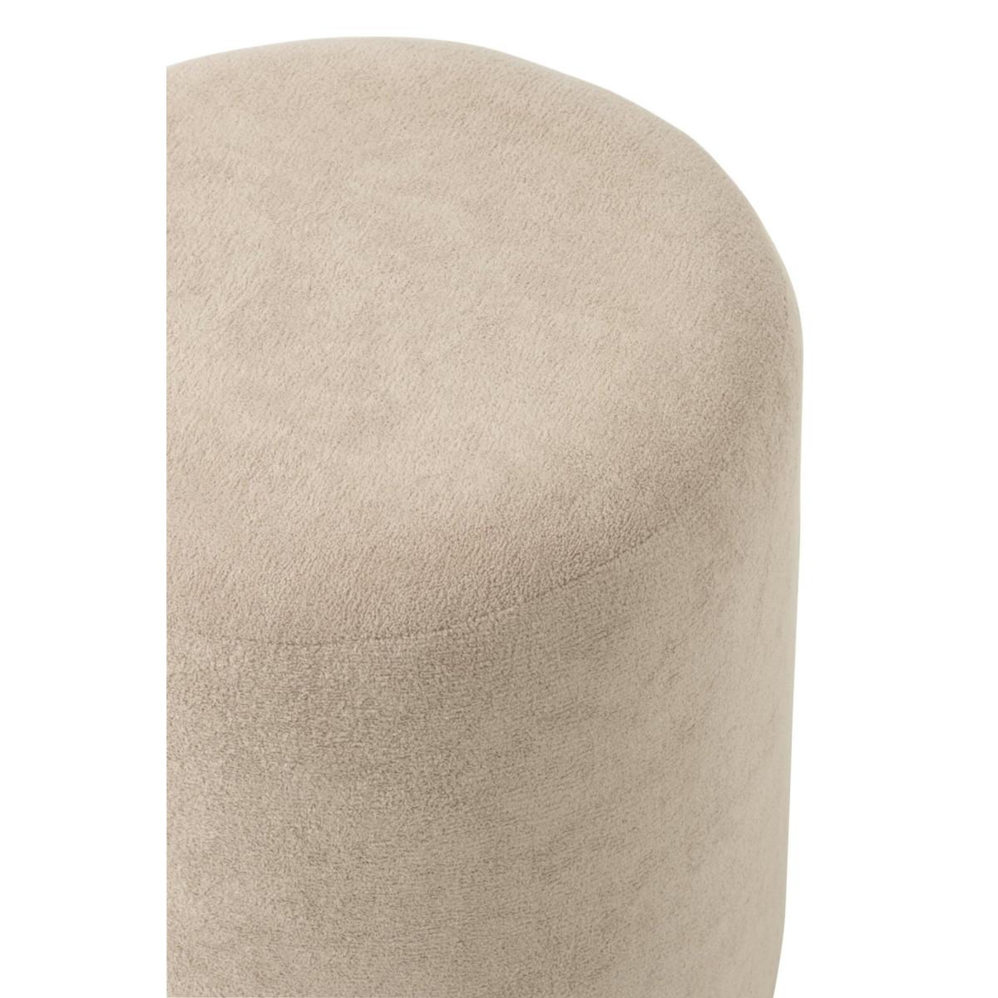 Voir la diapositive 3 : J-LINE Pouf cylindrique  moon  41cm grège