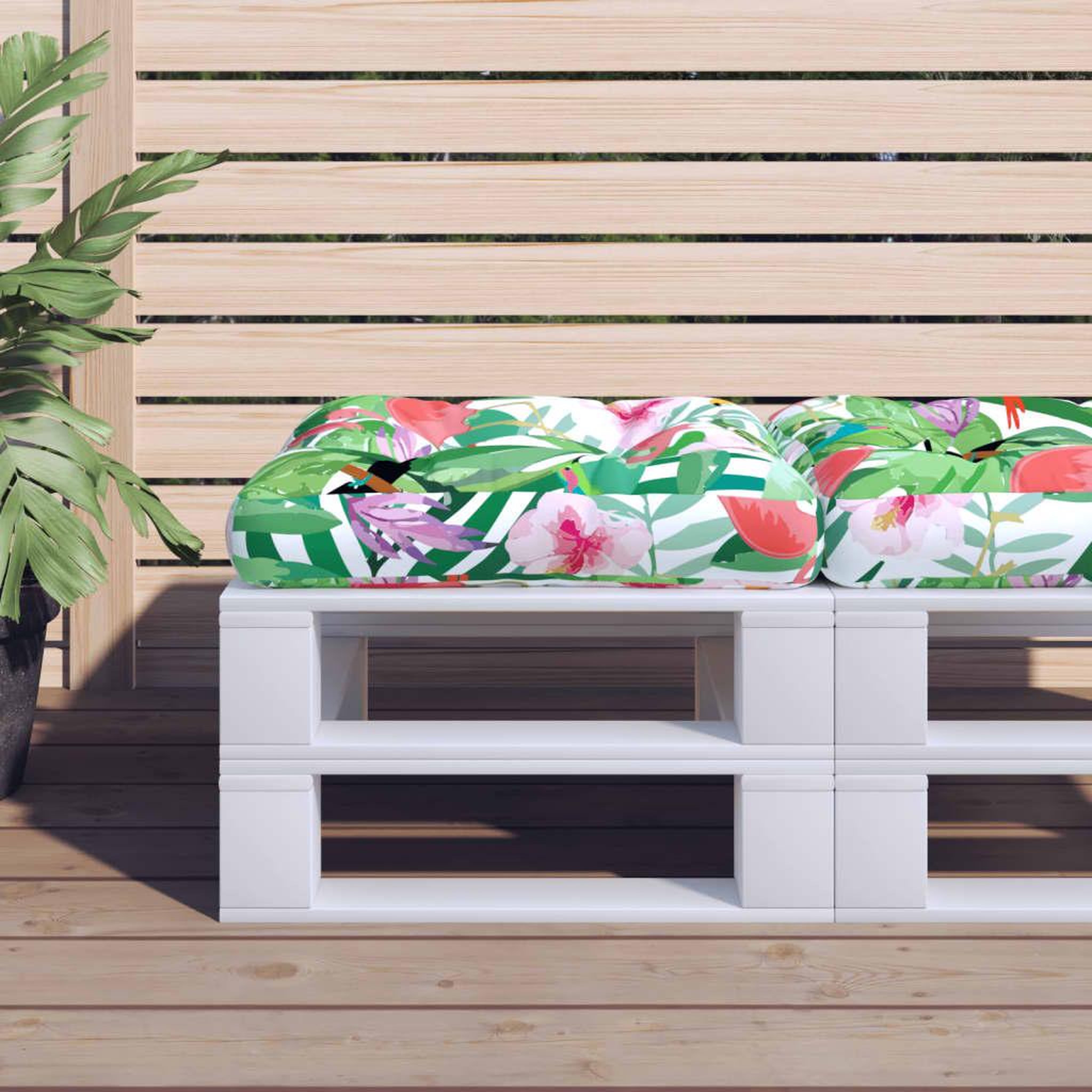 VIDAXL Coussin de palette multicolore 58x58x10 cm tissu Oxford