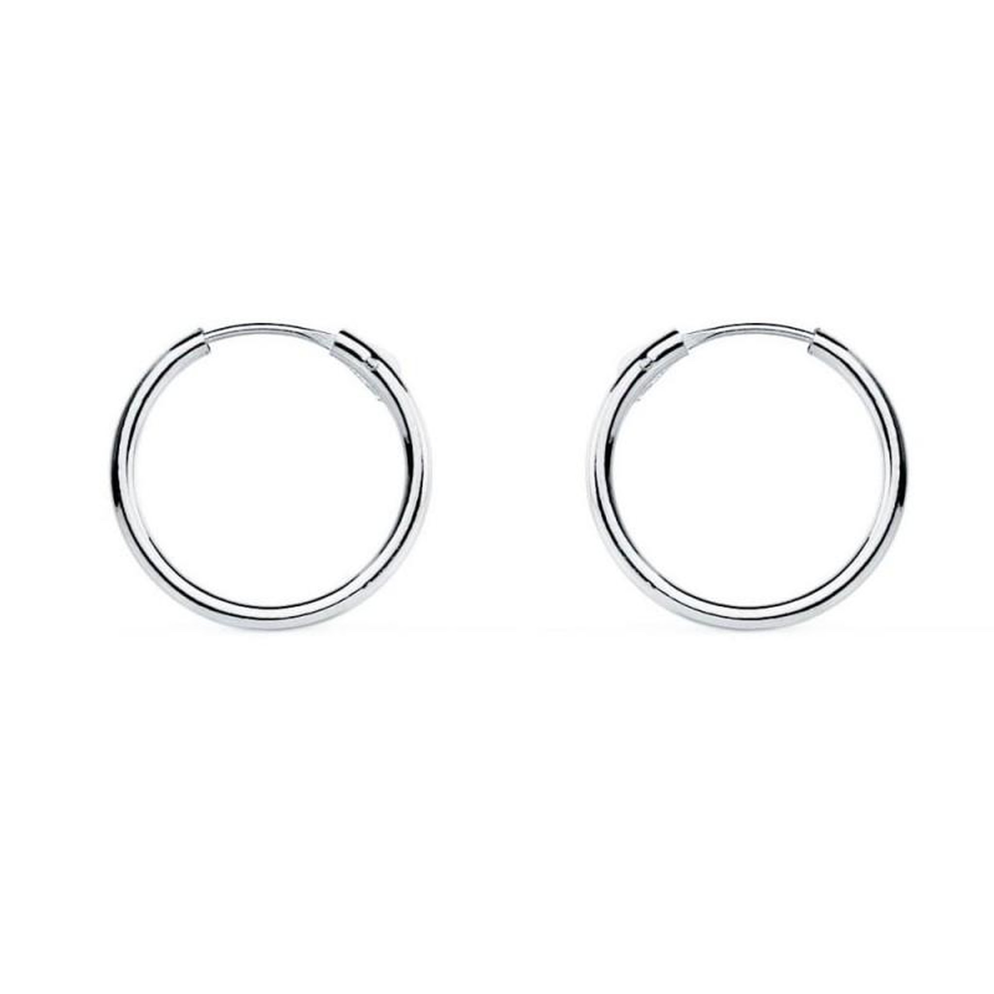 Voir la diapositive 1 : L'ATELIER D'AZUR Boucles d'Oreilles Créoles Or 18 Carats 750/000 Blanc