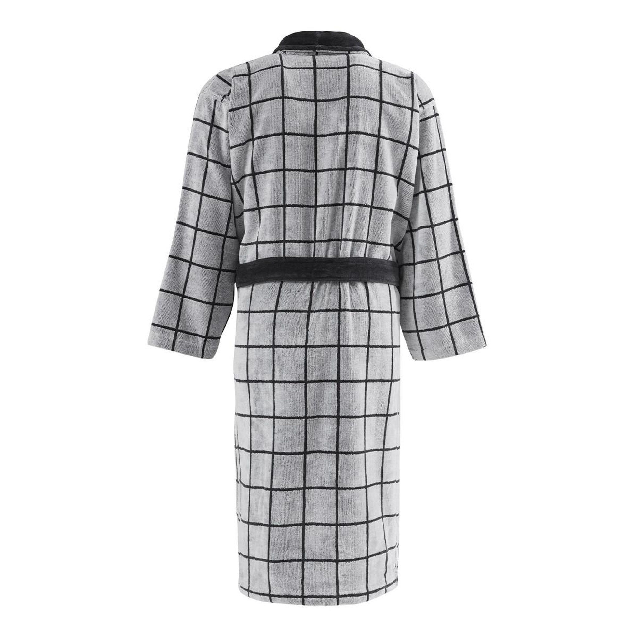 Voir la diapositive 2 : Sensei Maison Peignoir col châle velours CHECK