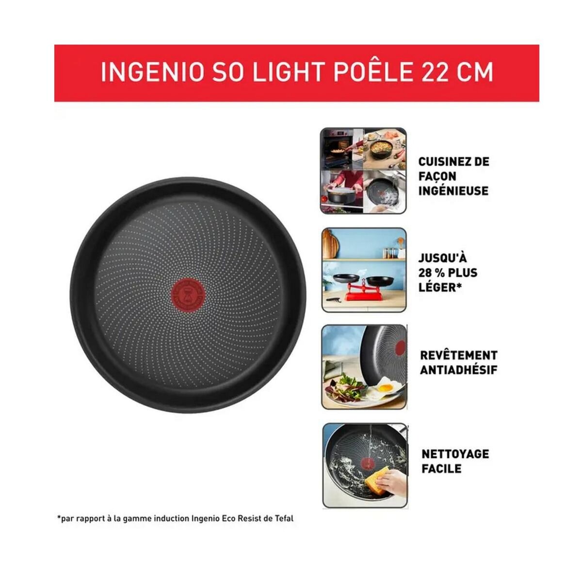 TEFAL Poêle aluminium 22cm - L7230302