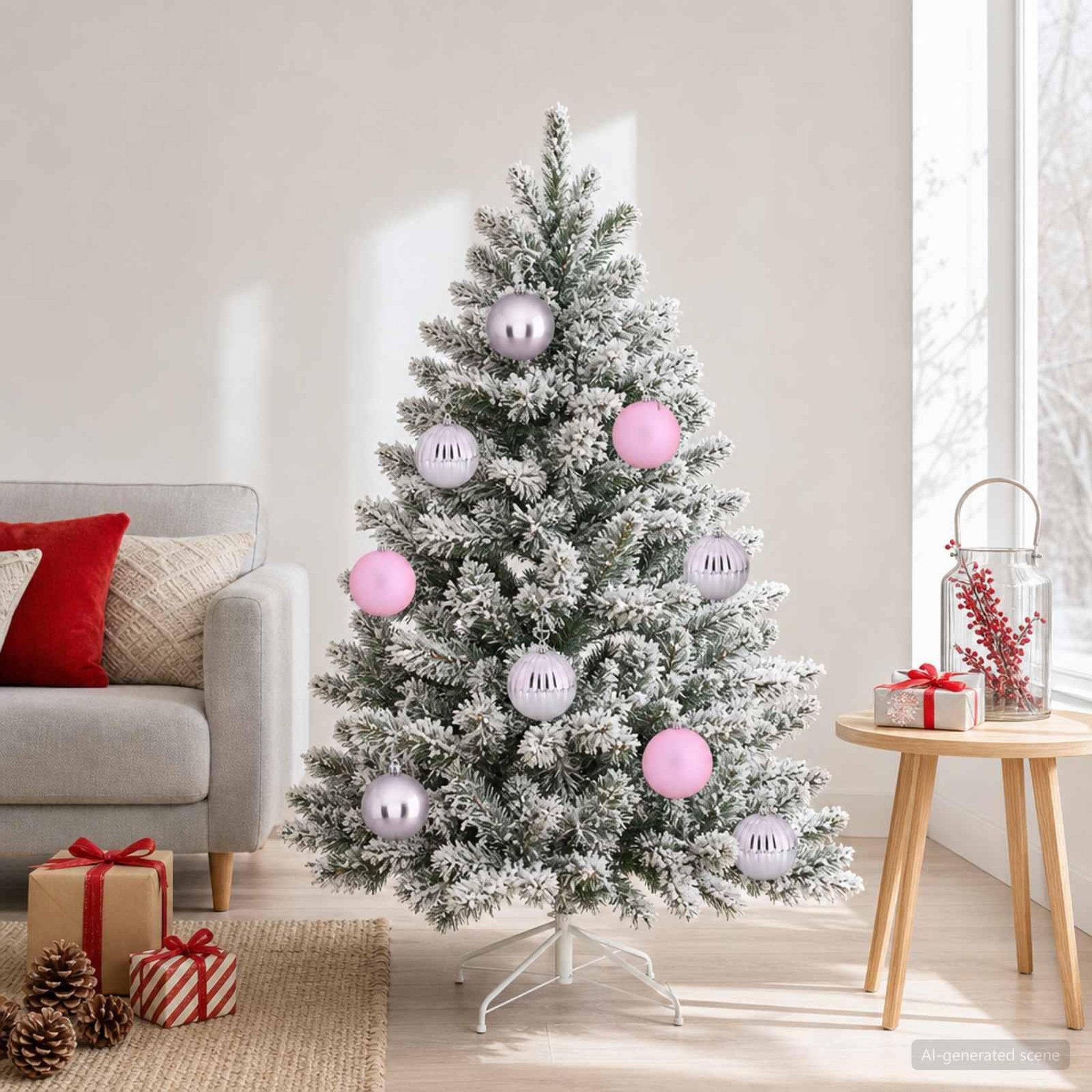 Voir la diapositive 2 : VIDAXL Ensemble de boules de Noël XL 9 pc Rose Diam. 15 cm Plastique