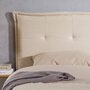 Voir la diapositive 5 : IDIMEX Tête de lit ZELOX 160 capitonnée sur pieds, en tissu