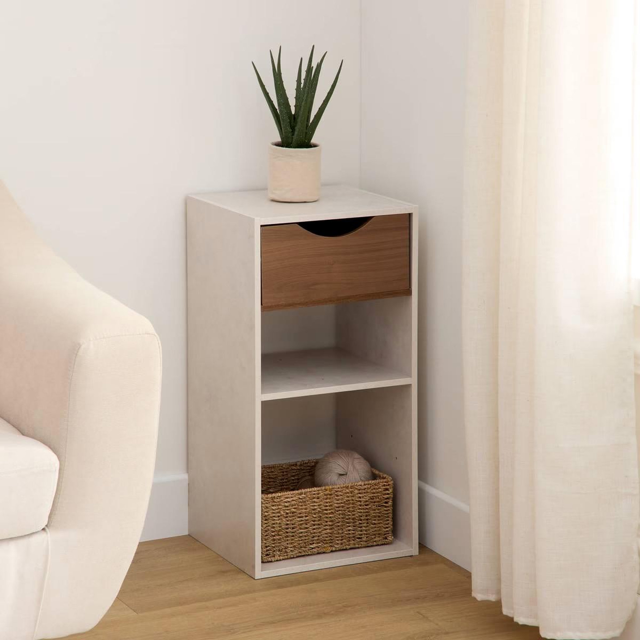 Voir la diapositive 4 : Paris Prix Étagère 2 Cases  Mix n'Modul  67cm Beige