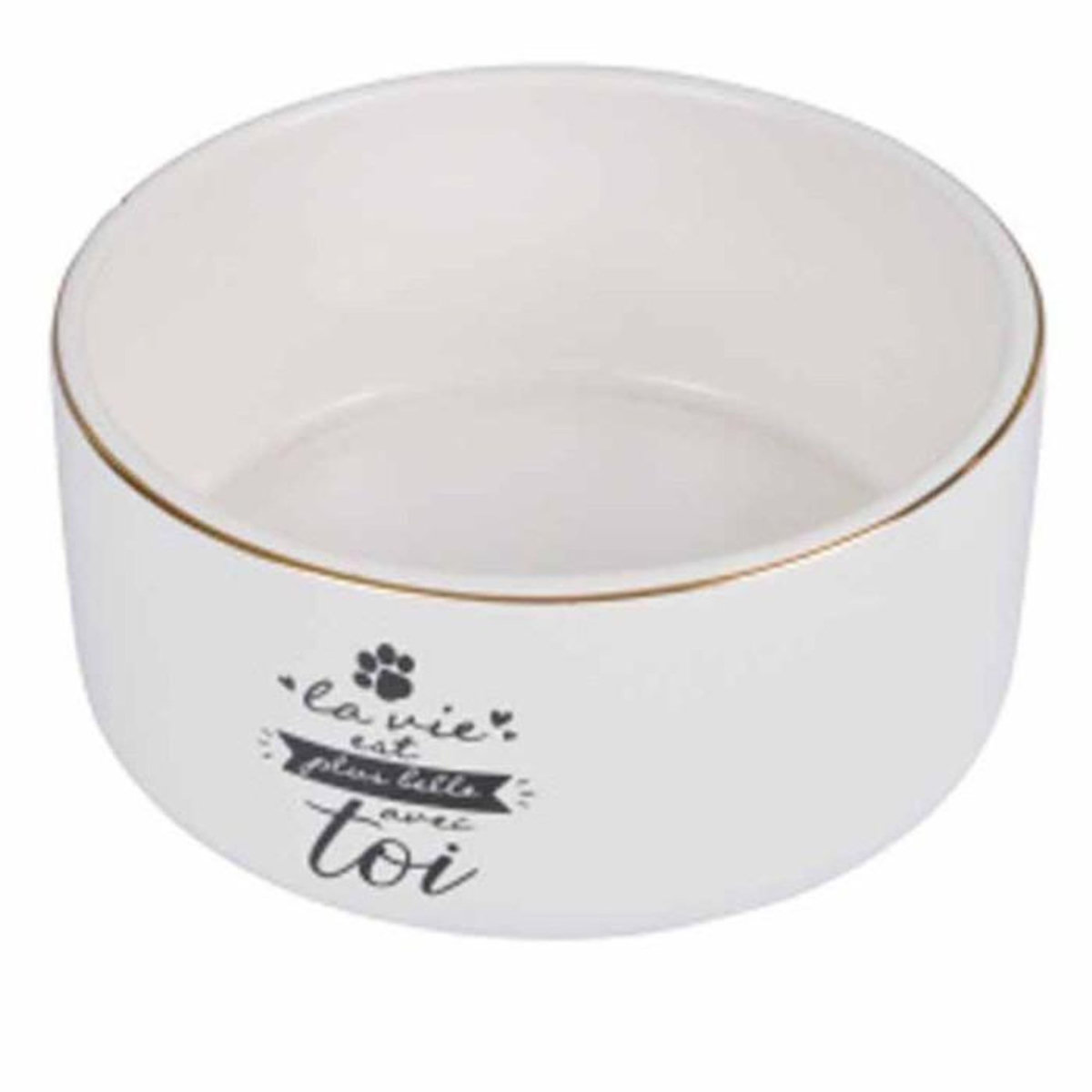 Paris Prix Gamelle pour Chien & Chat  La belle Vie  13cm Blanc