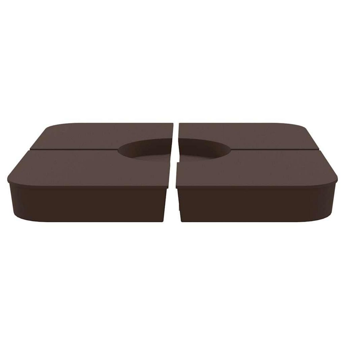 VIDAXL Ensemble de base de parasol pour parasols a pied croise 4pcs PP