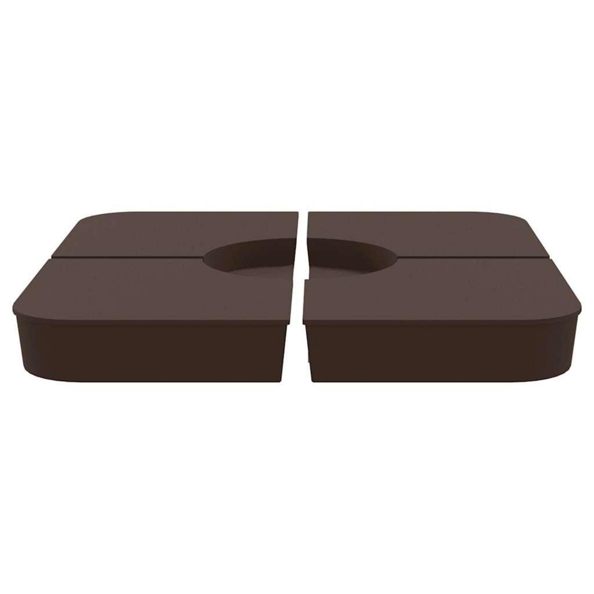 VIDAXL Ensemble de base de parasol pour parasols a pied croise 4pcs PP