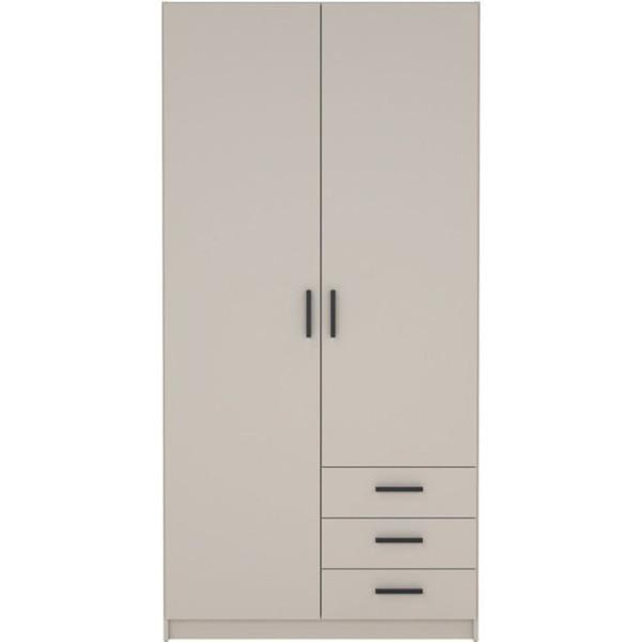 MARKET24 Armoire VEGA - Décor cachemire - 2 portes + 3 tiroirs - L 98,5 x P 49,8 x H200,4 cm
