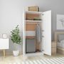 Voir la diapositive 3 : VIDAXL Garde-robe Blanc brillant 80x52x180 cm Bois d'ingenierie
