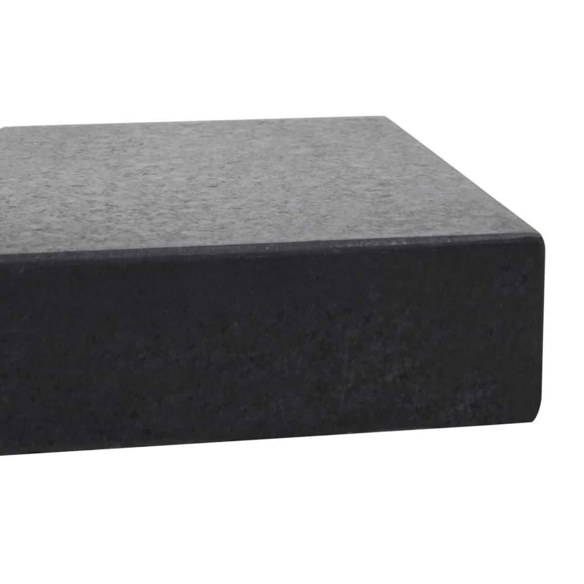 VIDAXL Socle de parasol rectangulaire Granite 25 kg Noir