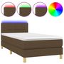Voir la diapositive 2 : VIDAXL Sommier a lattes de lit et matelas et LED Marron fonce 80x200cm