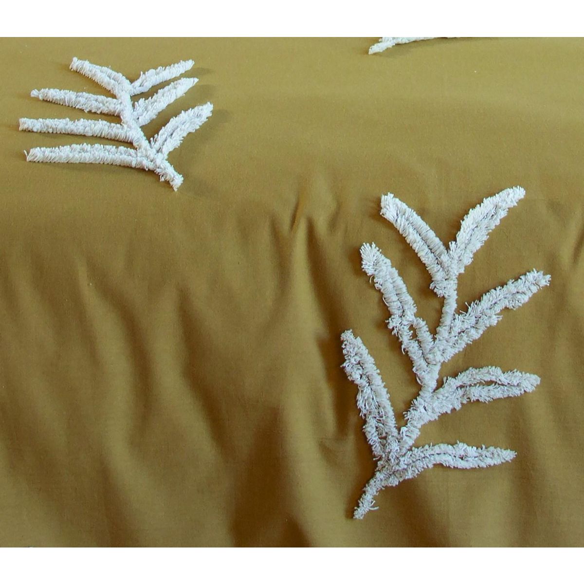 Home collection Parure de couette tuftées en coton lavé - feuillu