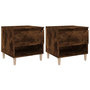 Voir la diapositive 2 : VIDAXL Tables de chevet 2 pcs Chene fume 50x46x50 cm Bois d'ingenierie