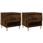 Voir la diapositive 2 : VIDAXL Tables de chevet 2 pcs Chene fume 50x46x50 cm Bois d'ingenierie