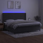 Voir la diapositive 3 : VIDAXL Sommier a lattes de lit matelas et LED Gris fonce 200x200 cm