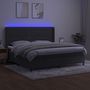 Voir la diapositive 3 : VIDAXL Sommier a lattes de lit matelas et LED Gris fonce 200x200 cm