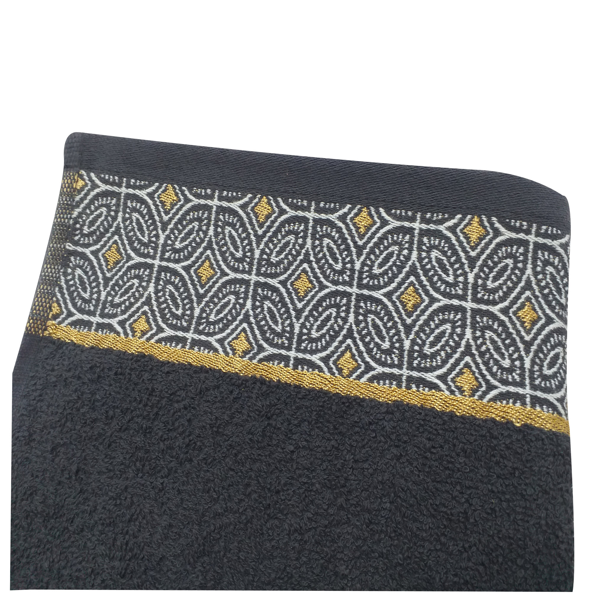 Voir la diapositive 2 : ACTUEL Serviette de toilette fantaisie en coton 450gsm IBIZA