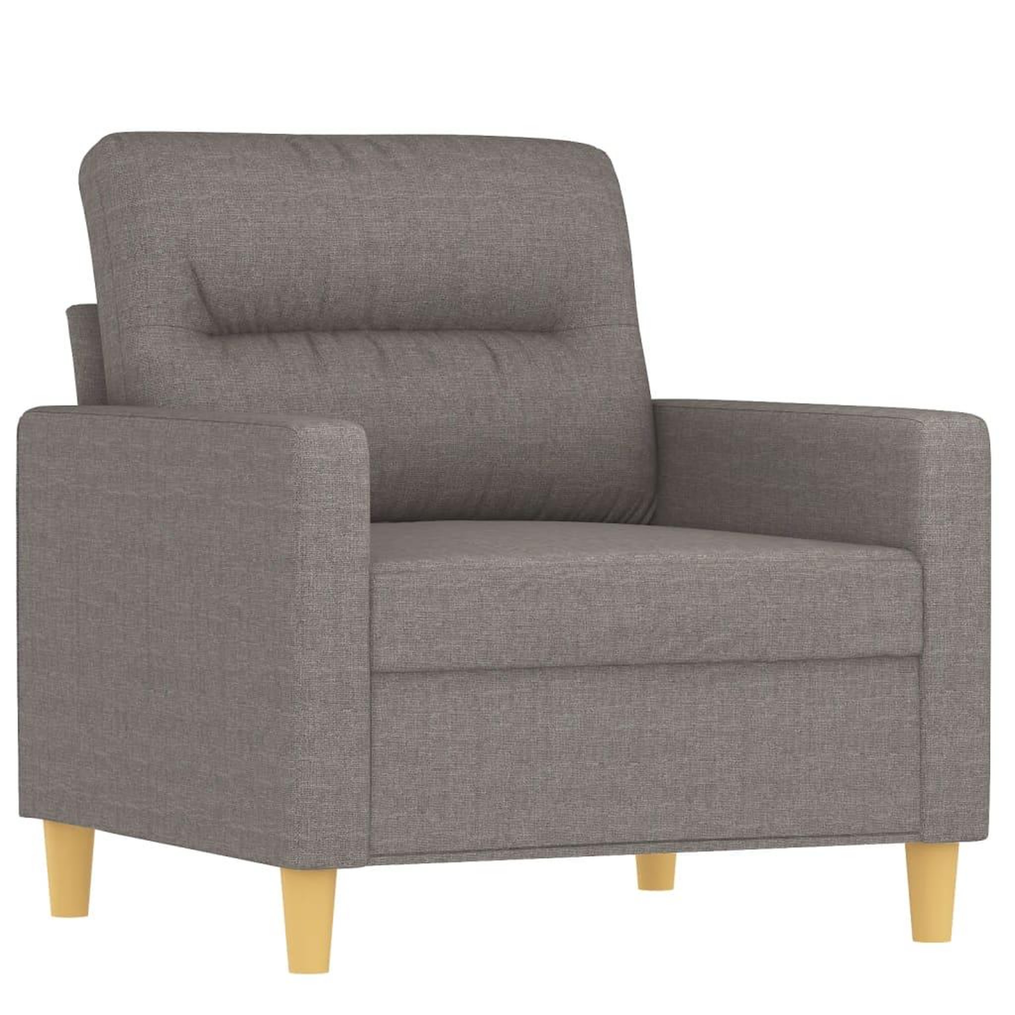 Voir la diapositive 3 : VIDAXL Ensemble de canapes 3 pcs avec coussins Taupe Tissu