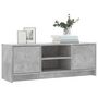 Voir la diapositive 3 : VIDAXL Meuble TV gris beton 102x30x37,5 cm bois d'ingenierie
