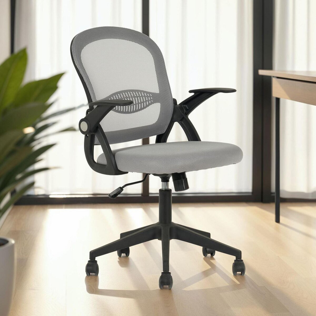 IDIMEX Chaise de bureau ergonomique EREN réglable en tissu mesh